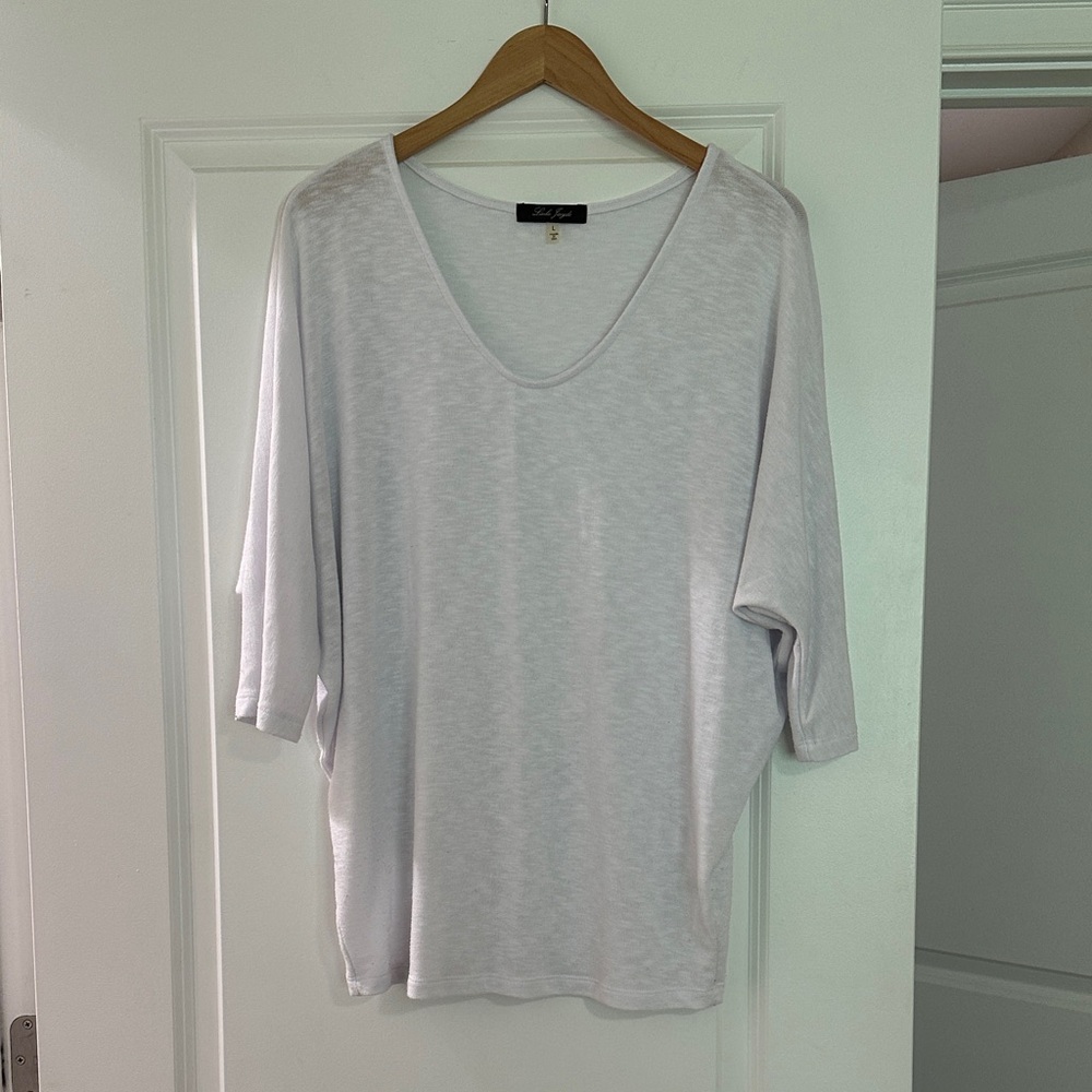 Laila Jayde Soft White 3/4 Sleeve Shirt
